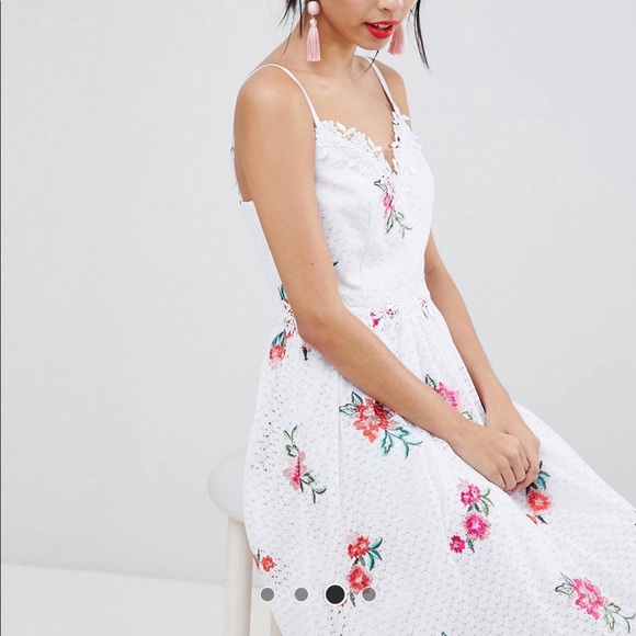 Little Mistress rose skater dress, size 6 - Picture 3 of 5